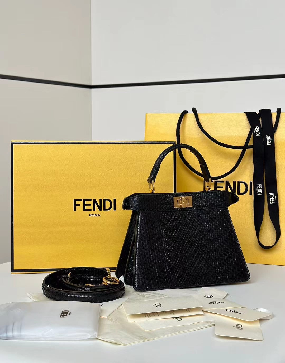 FENDI PEEKABOO PYTHON BAG