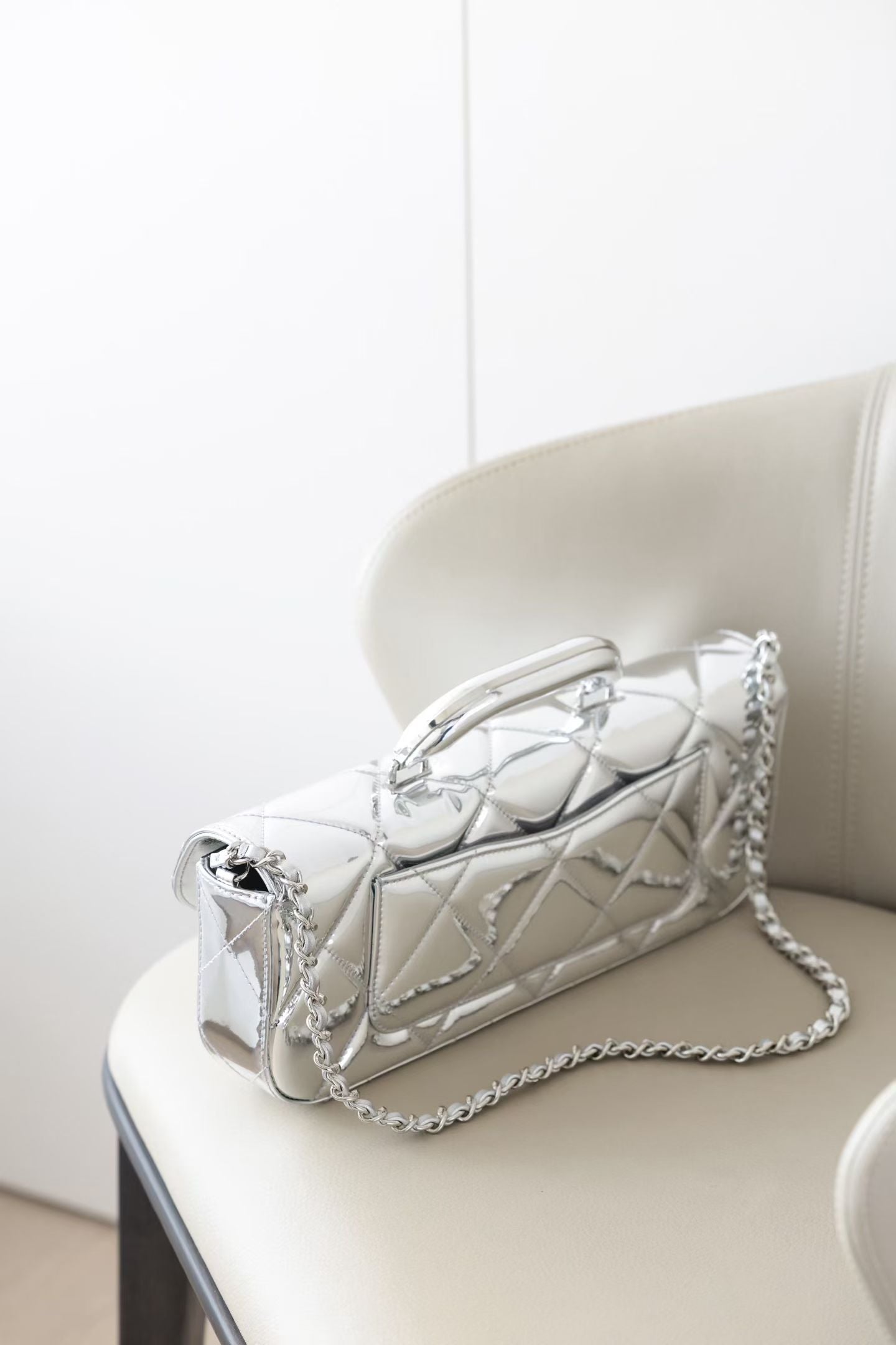 CHANEL LARGE FLAP BAG WITH TOP HANDLE