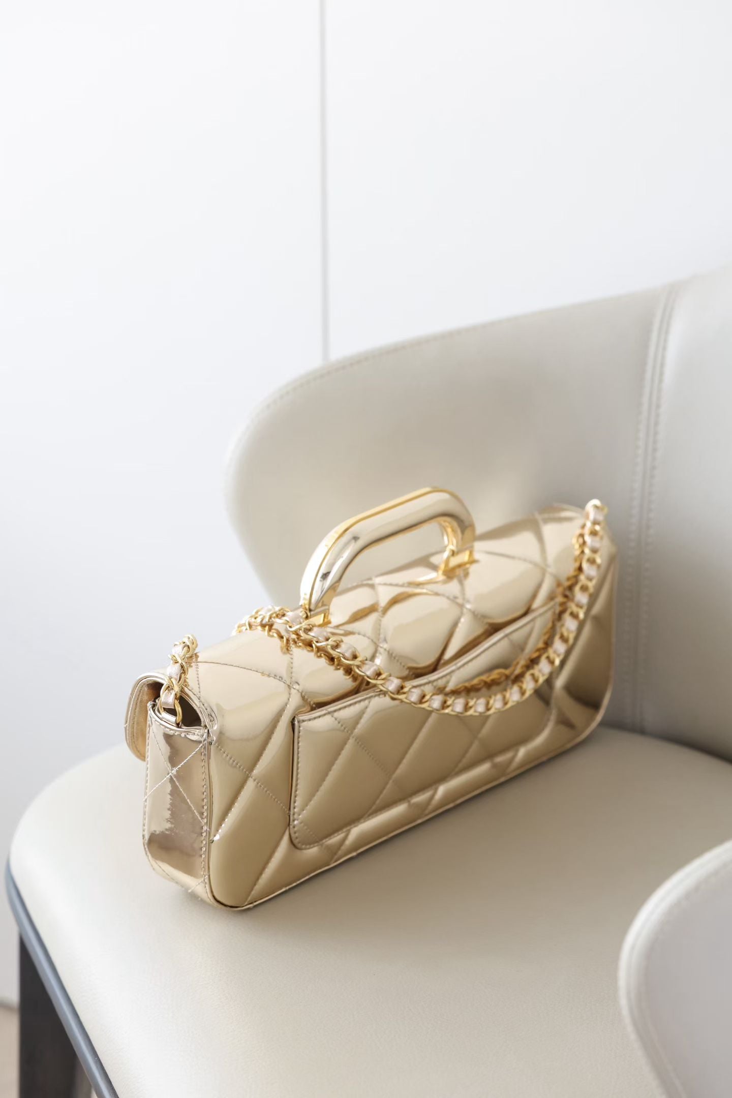 CHANEL LARGE FLAP BAG WITH TOP HANDLE