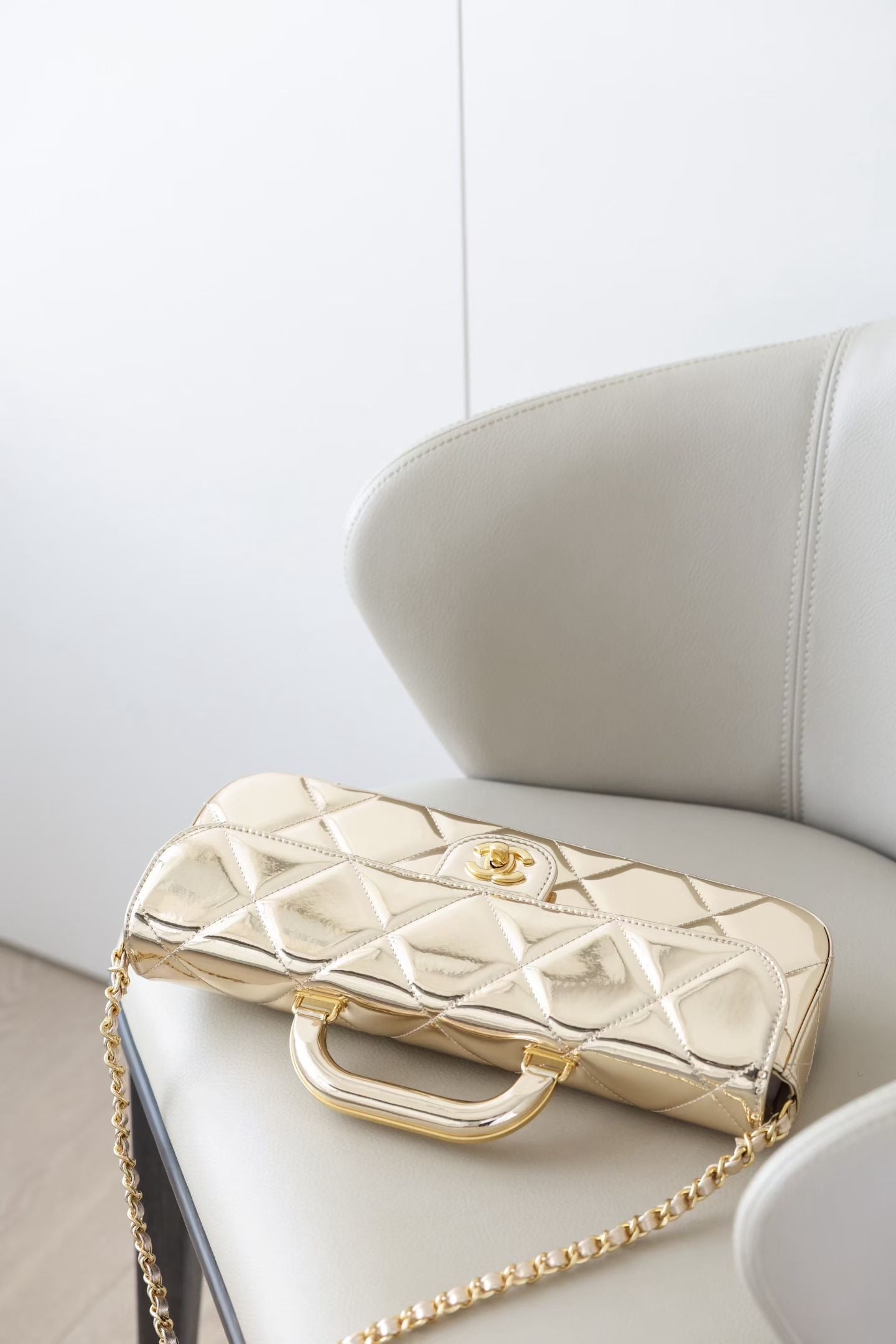 CHANEL LARGE FLAP BAG WITH TOP HANDLE