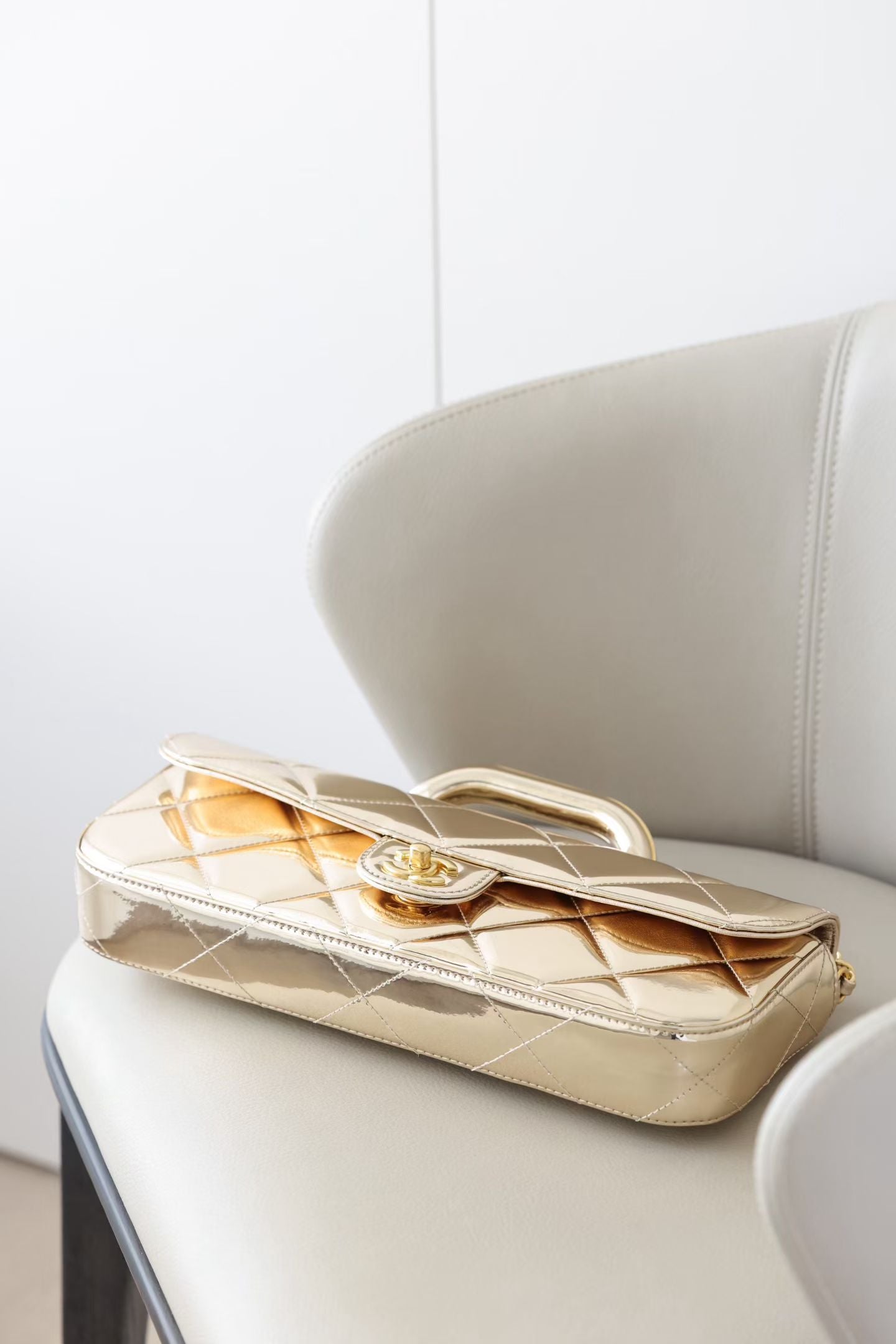 CHANEL LARGE FLAP BAG WITH TOP HANDLE